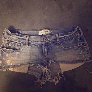 A&F girls denim shorts